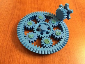 4 ava'nın dişli oyuncak mekanik oyuncaklar cog epicyclic gezegen 3d print model - Mito3D