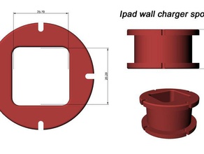 ipad wall charger spool organization apple 3d print model - Mito3D