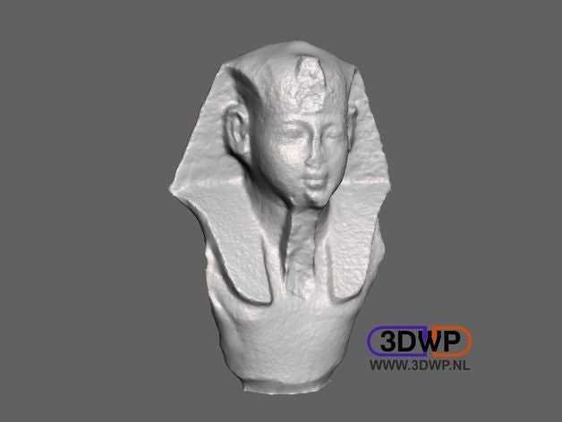 egyptian statue 3d scan scans & replicas 123d 123dcatch catch ancient egypt bust meshmixer museum sculpture 3D print model - Mito3D