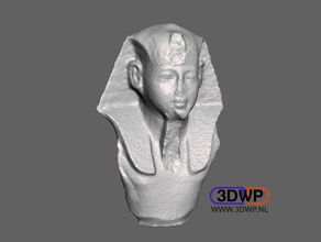 egyptian statue 3d scan scans & replicas 123d 123dcatch catch ancient egypt bust meshmixer museum sculpture 3d print model - Mito3D