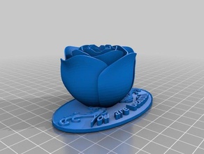 you beautiful valentine signs & logos gift girlfriend love rose 3d print model - Mito3D
