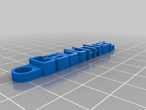 my customized message keychain gauthier organization 3d print model - Mito3D