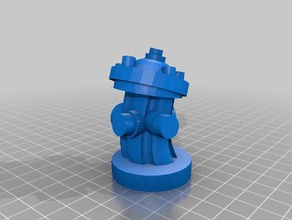 skewed fire hydrant buildings & structures dry barrel plug scale model 3d print model - Mito3D