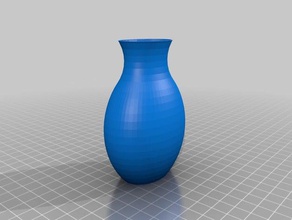 vase ovale décor auto à l'appui petit 3d print model - Mito3D