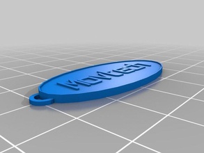 chaveiro oval movtech keychains customized 3d print model - Mito3D