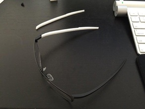google glass thin frame-Tempel Brille googleglass dünne Rahmen titatinum 3d print model - Mito3D
