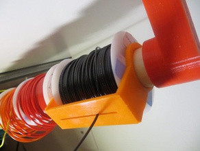 cable de conexión del administrador dispensador clip la electrónica el rollo alambre 3d print model - Mito3D