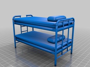 bunker de la cama decoración una litera 3d print model - Mito3D