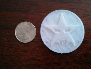 grimjacks demonstar sew badge coins badges comics 3d print model - Mito3D