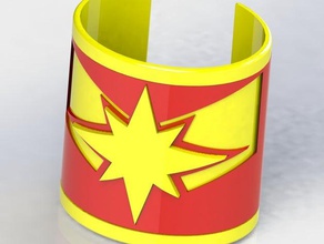 captain marvel inspired bangle bracelets bracelet carol corps danvers costume 3d print model - Mito3D