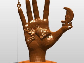 de main maître maçon sculptures franc-maçon occulte 3d print model - Mito3D