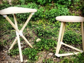 aumento de fezes 1 do agregado familiar 3d iniciante cadeira móveis reprap madeira 3d print model - Mito3D
