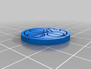 pfandmake aka pfandmarke angepasst randomisierte circular gallifreyan Münze Münzen Abzeichen marke 3d print model - Mito3D