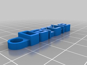 meine individuelle Nachricht Schlüsselbund - Organisation kundengebundene 3d print model - Mito3D