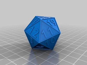 20 sided dice 3d printing 3d print model - Mito3D
