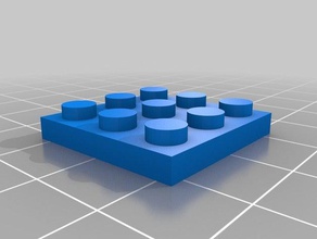 my customized lego-compatible brick - 3x3 construction toys 3d print model - Mito3D