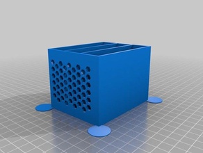 slightly modified drawer box hex pattern sides tool holders & boxes customizer 3d print model - Mito3D