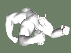 vaca muy fornidos brazos art brazo de los fornido beefyarms grande bulto bull la swole 3d print model - Mito3D