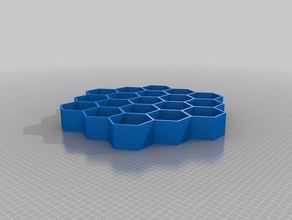 my customized honeycomb pencil holder2 organization 3d print model - Mito3D