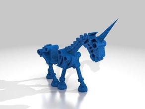 unicorn test construction toys 3d print model - Mito3D