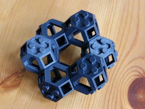 bubo semi-connected block construction toys 3d print model - Mito3D