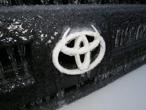 '03-'05 toyota 4runner devil horns grille emblem automotive 3d print model - Mito3D
