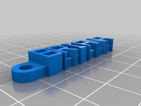 my customized message keychain briana organization 3d print model - Mito3D