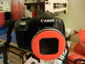 camera filter adapter canon sx50-hs sx50hs solar 3d print model - Mito3D