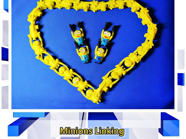 minions linking construction toys bree chain cute fun link links remixchallenge 3D print model - Mito3D