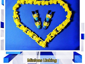 les larbins de la liaison jouets construction bree chaîne mignon amusant lien liens minions remixchallenge 3d print model - Mito3D