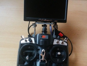 fpv monitor mount-fs-th9x r c Fahrzeuge flysky fs-th9x monitor-Halterung 3d print model - Mito3D