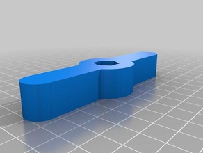 hex handle 2 parts customized 3d print model - Mito3D