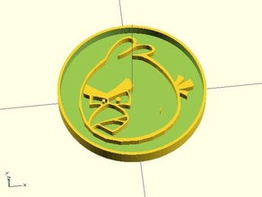 angry birds cortador de cookie a cozinha jantar 3d print model - Mito3D
