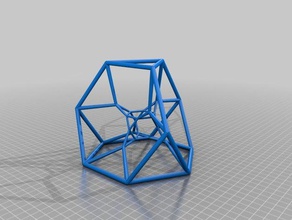 dieci troncato tetraedri per la matematica 4d polytope simplex 3d print model - Mito3D