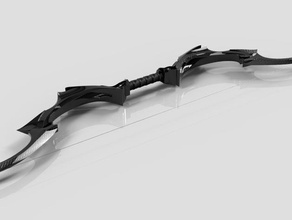 modello di skyrim, l'arco auriel giochi tiro con freccia auriels prua drago skyrim 3d print model - Mito3D