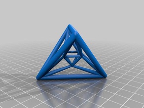 pentapentatope 2 les mathématiques 4d polytope simplex tronquée 3d print model - Mito3D