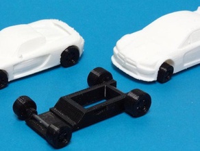 ho coche de ranura del falso bastidor juguetes y accesorios juego automóviles la automoción caja cerillas cuadro match slotcar 3d print model - Mito3D