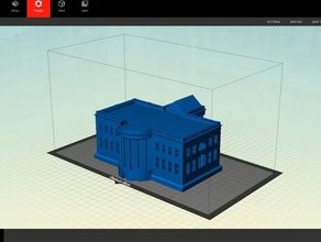 Beyaz Saray ölçekli model binalar ve yapılar bina ev heykel beyaz 3d print model - Mito3D
