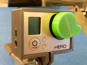 gopro hero 3 white copriobiettivo ninjaflex la fotocamera obiettivo il tappo dell'obiettivo coperchio di protezione 3d print model - Mito3D