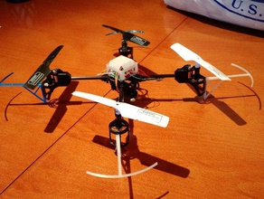 udi u818a prop guards + added landing height canopy r c vehicles guard quad quadcopter copter 3d print model - Mito3D