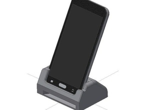 sound-Umleitung Telefon stand samsung galaxy s5 Handy Verstärker android passive sound 3d print model - Mito3D