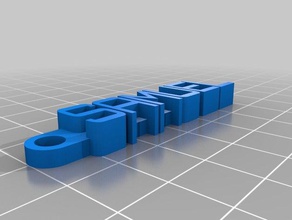 message keychain samuel organization customized 3d print model - Mito3D