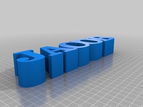 customizable Buchstaben - jacob kundengebundene 3d print model - Mito3D