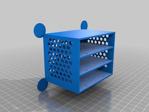 my customized slightly modified drawer box hex pattern sideswry tool holders & boxes 3d print model - Mito3D