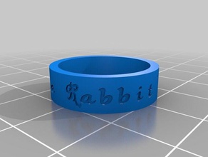 rabbit's ring rings customized 3d print model - Mito3D