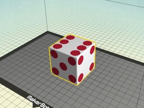 double strusion dés dé dualstrusion simple 3d print model - Mito3D