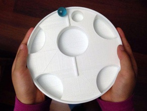 mármore challenger 2 brinquedos jogos equilíbrio ping pong habilidade tênis de mesa 3d print model - Mito3D