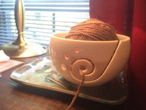spiral yarn bowl hobby bowl crochet knit knitting yarn