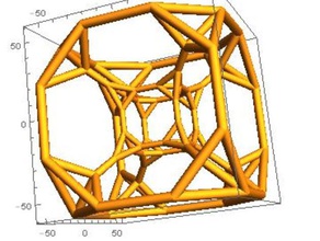 kesilmiş hiperküp matematik 4d polytope kesildi 3d print model - Mito3D