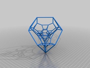 simplex troncature 0111 les mathématiques 4d polytope tronquée 3d print model - Mito3D